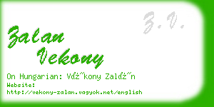 zalan vekony business card